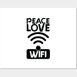 love peace wifi Posters and Art